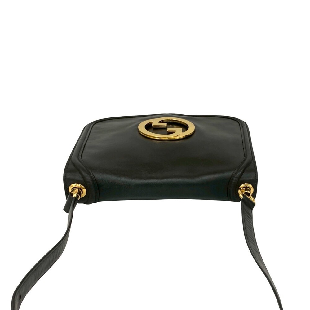 GUCCI Black Leather Shoulder Bag - Picture 4 of 10